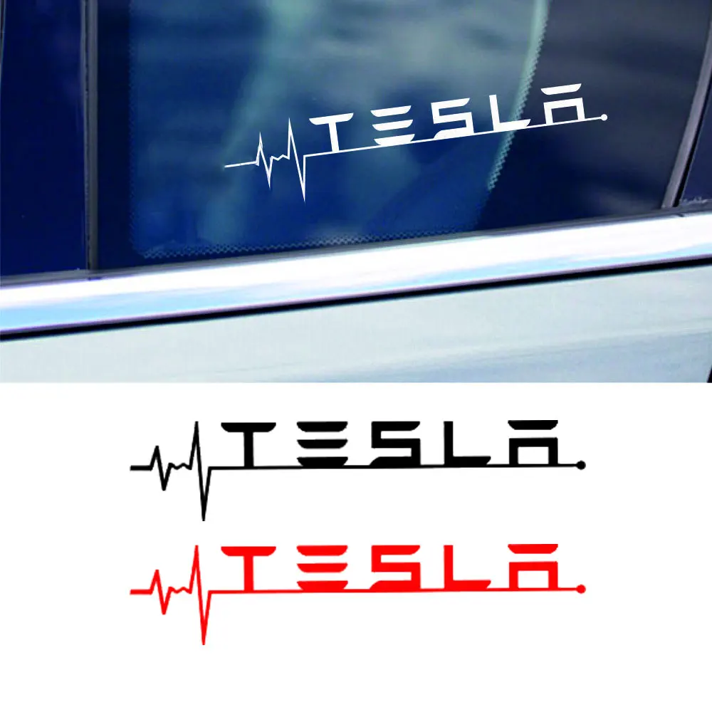 1 шт. 20 см x 4 8 Tesla модель s 3 у меня в крови наклейка с биением сердца Графический