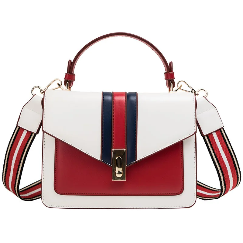 

Bag 2019 Spring And Summer New Style WOMEN'S Bag Korean-style Versitile Fashion Broadband Contrast Color Handbag Cool Crossbody