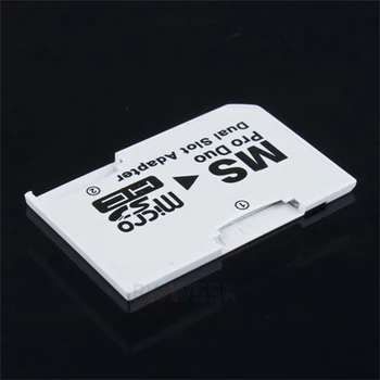 

20pcs/lot Dual 2 Slot Micro SD TF To MS Card Pro Duo Adapter For PSP