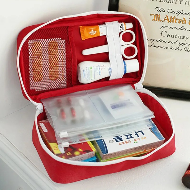 Portable Camping First Aid Kit Empty Emergency Medicine bag Outdoor Survival Travel set First Aid Bag Household Storage package