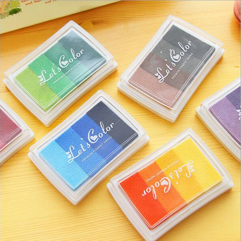 

6pcs/Set DIY Gradient Color Ink Pad Multicolour Inkpad Stamp Decoration Fingerprint Scrapbooking Accessories Dropshipping