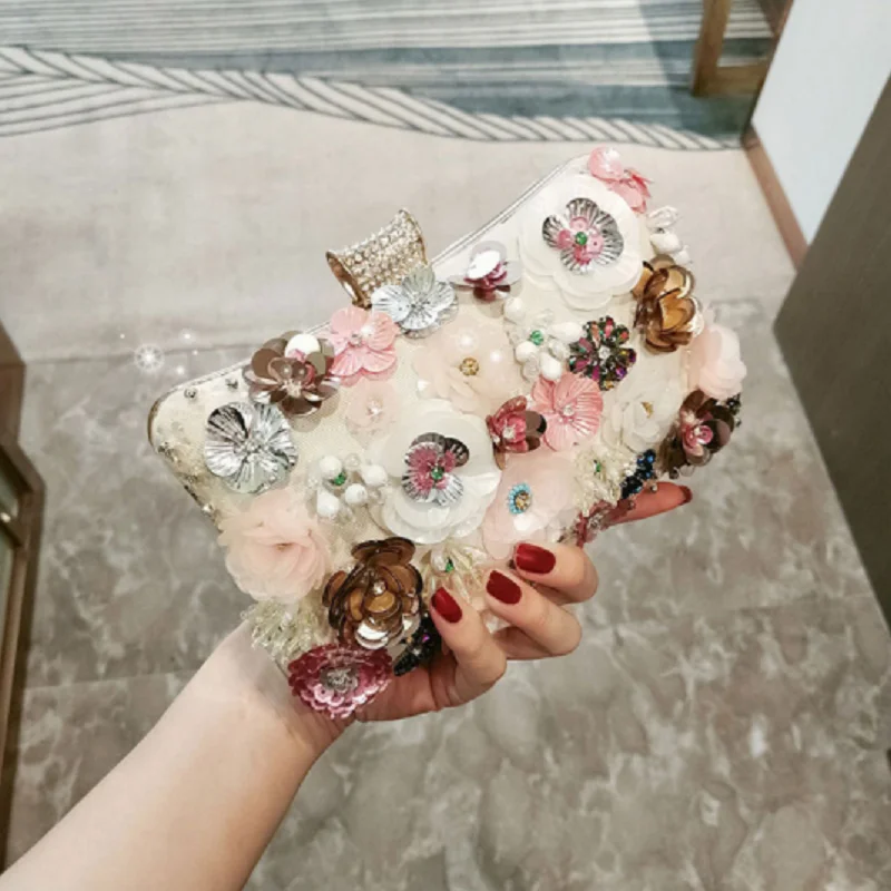 Элегантный клатч, вечерние сумки, вечерние сумки, розовые цветочные клатчи для женщин, дикая сумка-мессенджер, сумка на плечо на цепочке, женская сумка из полиуретана