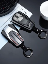 Plastic Car Key Case Cover Chain Holder for Audi A1 A3 A4 A5 Coupe A6 C5 C6 Q3 Q5 Q7 Q8 TT MK1 8V 8P 8L B8 B6 B9 B7 Accessories