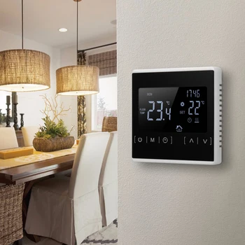 

LCD Touches Screen Thermostat Electric Floor Heating System Water Heating Thermoregulator AC85-240V Temperature Controller