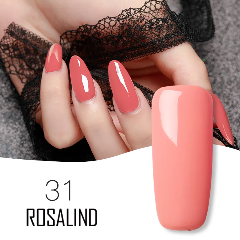 RA31 ROSALIND гель лак для ногтей Набор для маникюра гибридные лаки для ногтей Цвет Полупостоянный УФ-гель для ногтей базовый топ Новинка - Цвет: RA31