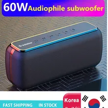 60W anti-drop bluetooth speaker waterproof portable column bass speaker subwoofer super bass USB/TF card music center sound bar