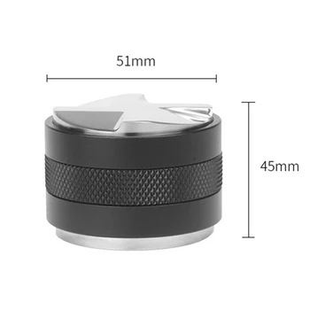 

51/53/58mm 2 In1 Double Head Espresso Tamper Coffee Adjustable Distributor 4 Pulp Height Adjustable Cafe Flat Bottom Middle Rin
