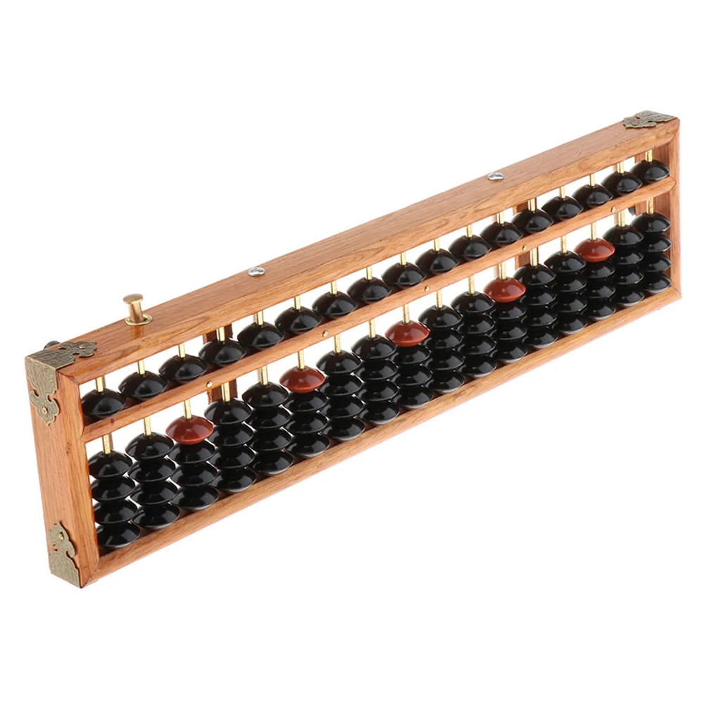 17 Digit Rods Standard Abacus Soroban, Chinese Japanese Calculator Counting Tool, for Kids Toddlers and Adults