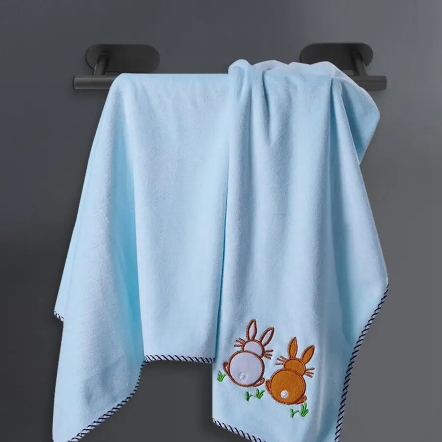 Multipurpose Wall Free Punch Bathroom Towel Holder Firm Hanger Storage Rack Organizer 5kg Load Bearing Weight