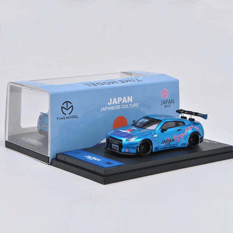 Модель времени 1/64 Nissan Skyline GT-R R35 японская Гора Фудзи сакула Хацунэ Мику литья под давлением модель автомобиля - Цвет: Sakula high Spoiler