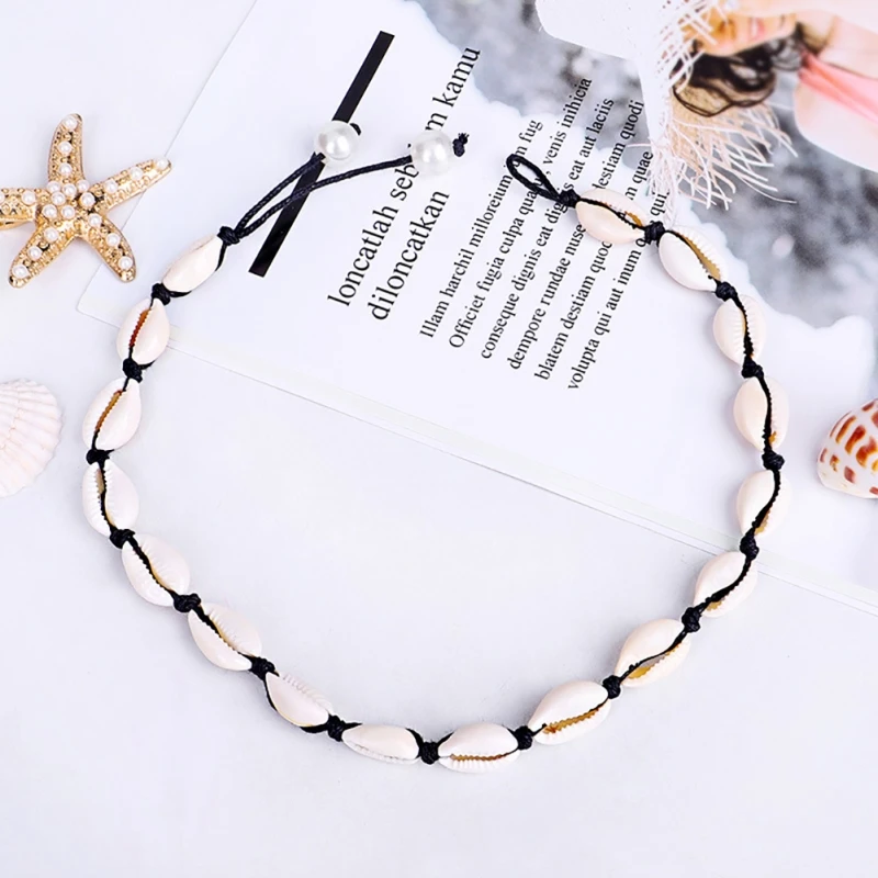 

Beach Bohemian Sea Shell Pendant Chain Choker Necklace Fashion Jewelry