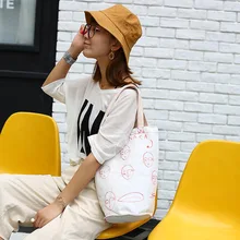 Микро для Южной Кореи забавная печать лица вышитые уличные оснастки Холщовая Сумка большой емкости женская Сумка вместительная сумка через плечо B