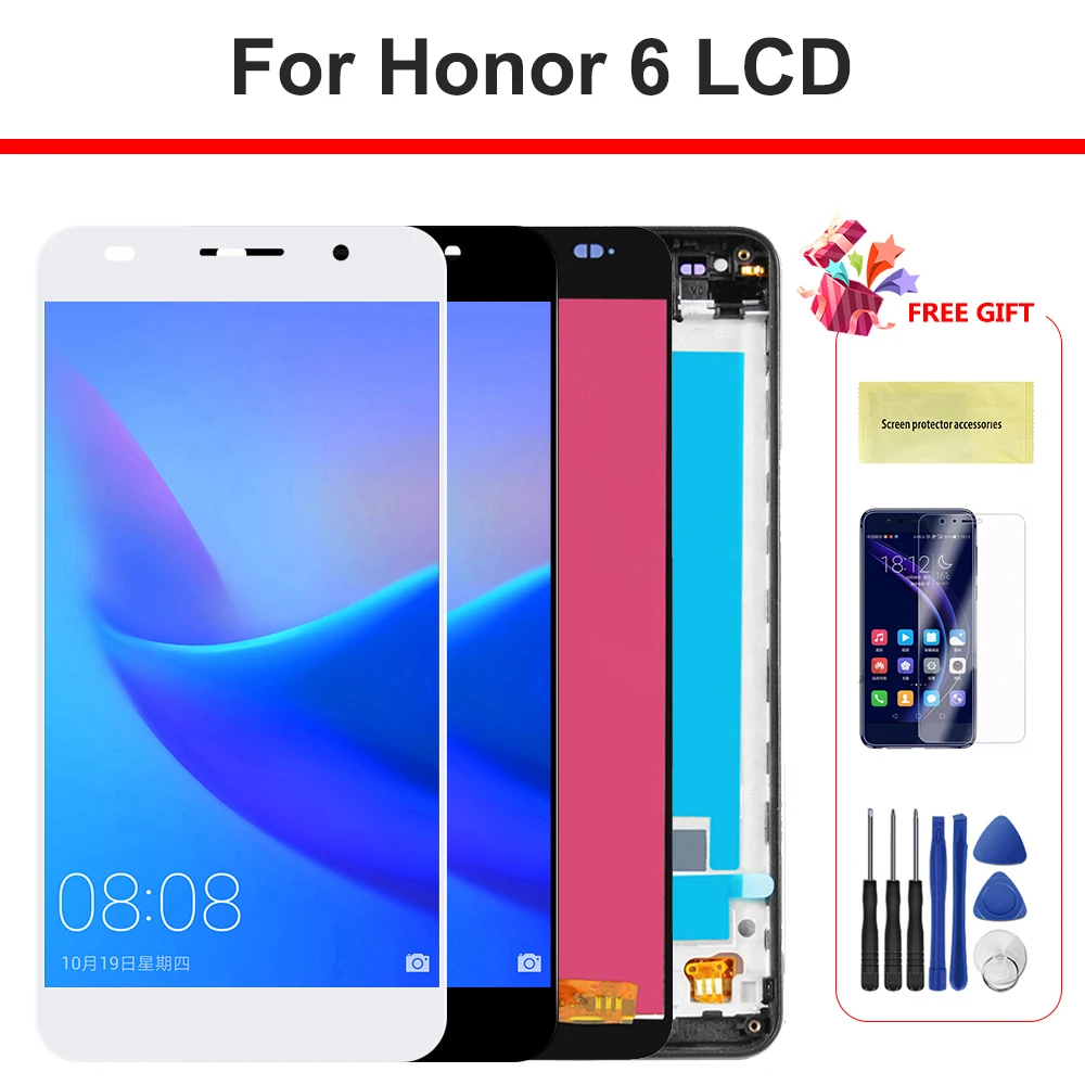 5 0 ''для НУА Вэй слава 6 ЖК дисплей для HUAWEI Honor с сенсорным экраном дигитайзер в