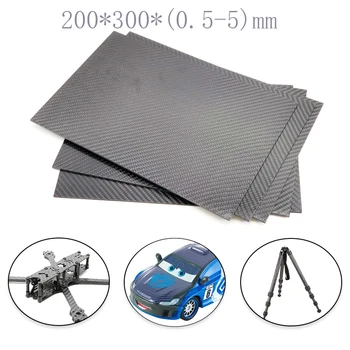 

TCMMRC 3K Matte Surface Twill Carbon Plate Panel Sheets High Composite Hardness Material Anti-UV Carbon Fiber Board 200X300 mm