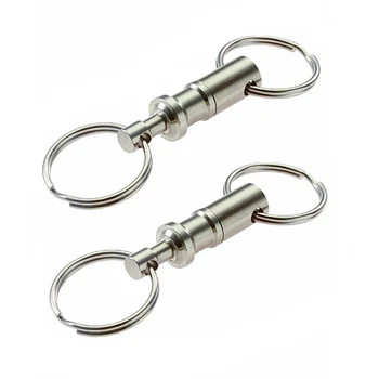 

Steel Plated Pull-Apart Key Rings Detachable Key Ring Snap Lock Holder Removable Keyring Quick Release Keychain
