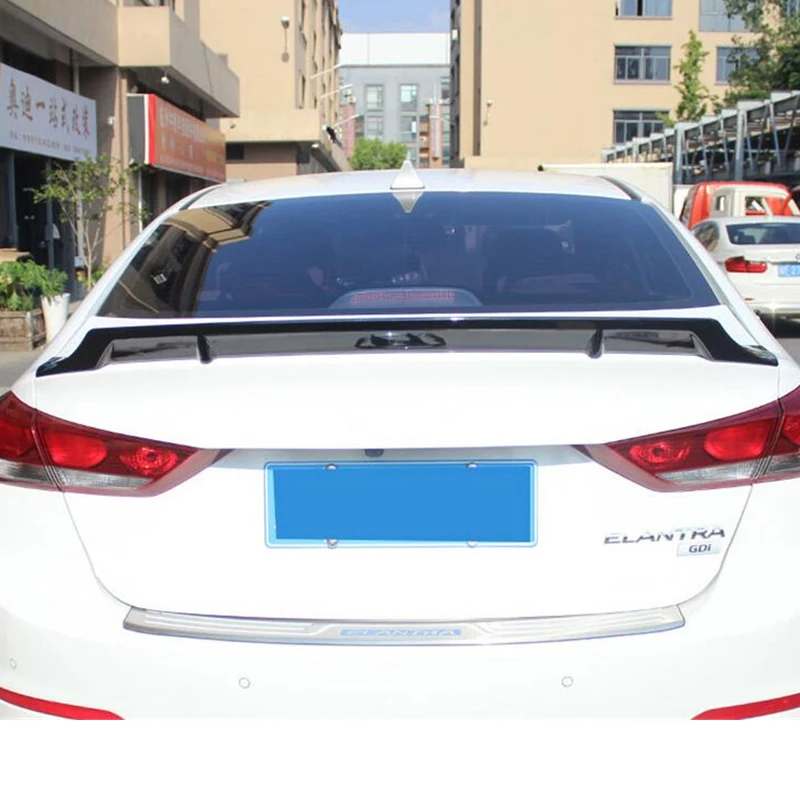 Для hyundai Elantra большой спойлер 16 17 18 ABS пластик цвет задний спойлер заднего крыла автомобиля Elantra багажник хвост аксессуары