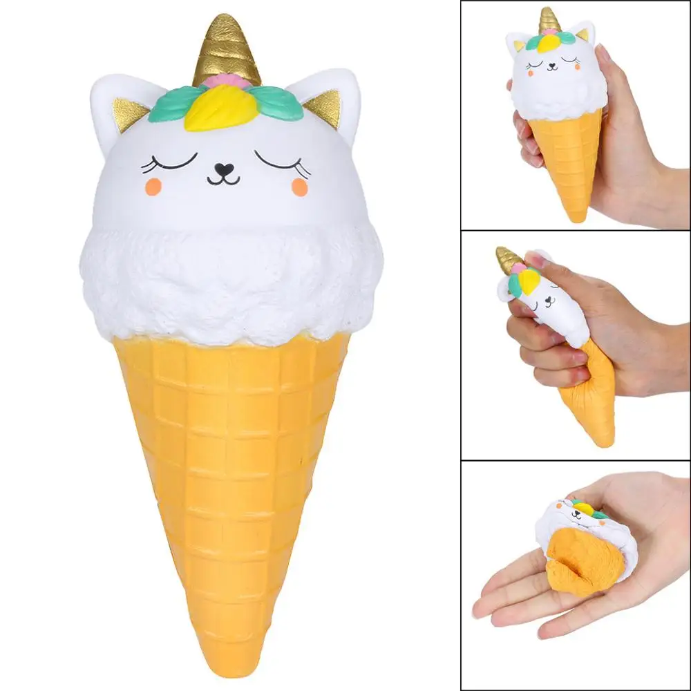 Мягкое мультяшное Единорог мороженое ароматизированный медленно поднимающийся снятие стресса сжимаемые игрушки 0902