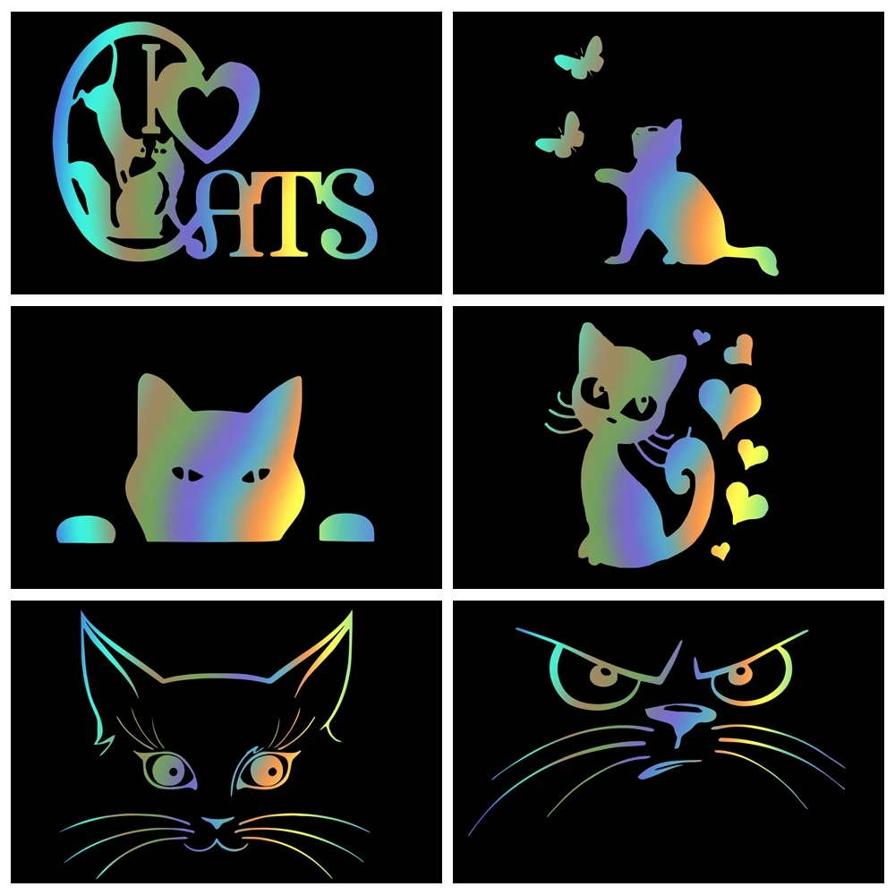 Adesivos de carro gato preto dos desenhos animados Decalque impermeável  para corpo do carro Decoração de janela Decalques de vinil Cat Auto -  AliExpress