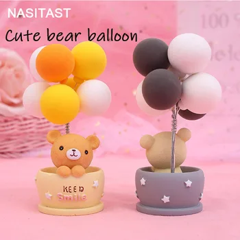 

Resin Cute Bear Car Decoration Balloon Cute Cartoon Car Mini Balloon Automobile Auto Interior car-styling