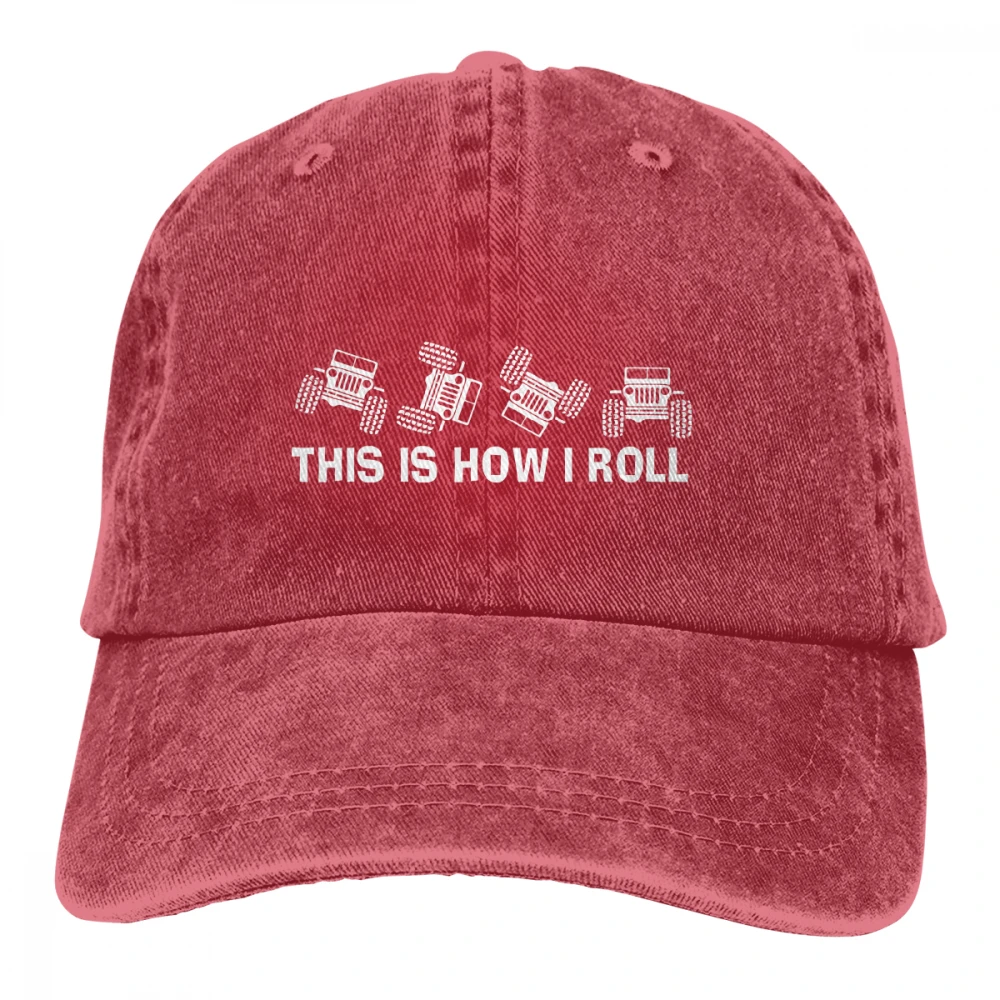 Это то, как я рулон Casquette темно-синий унисекс Мужские Женские джинсовые бейсболка с ремешком кепки Регулируемый Гольф папа шляпа