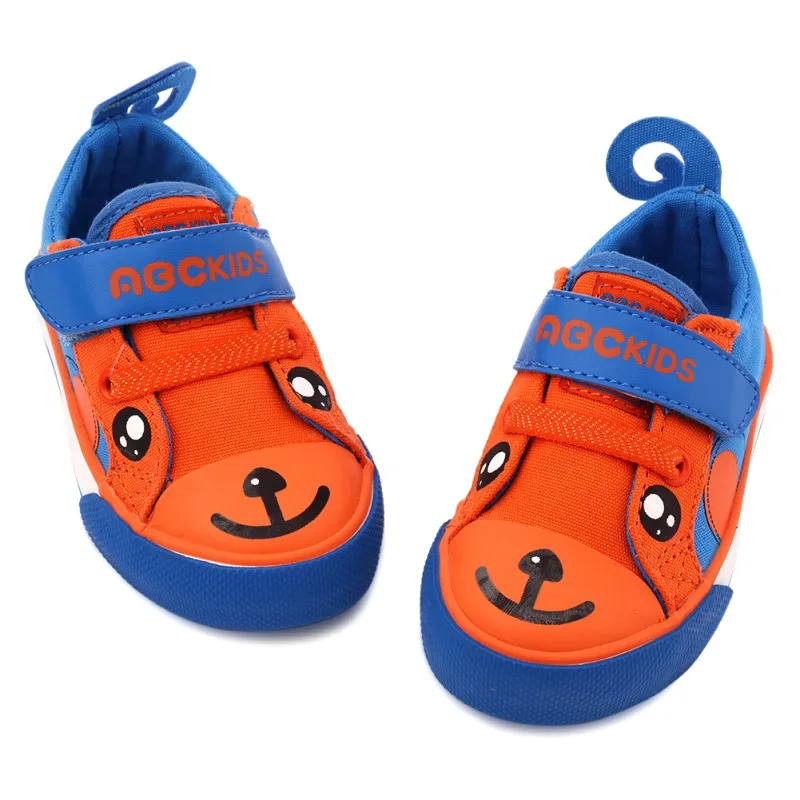 ABCKIDS/Модная парусиновая детская обувь для мальчиков; кроссовки с принтом животных из мультфильмов; дышащая Осенняя повседневная детская обувь на плоской подошве; нескользящая обувь