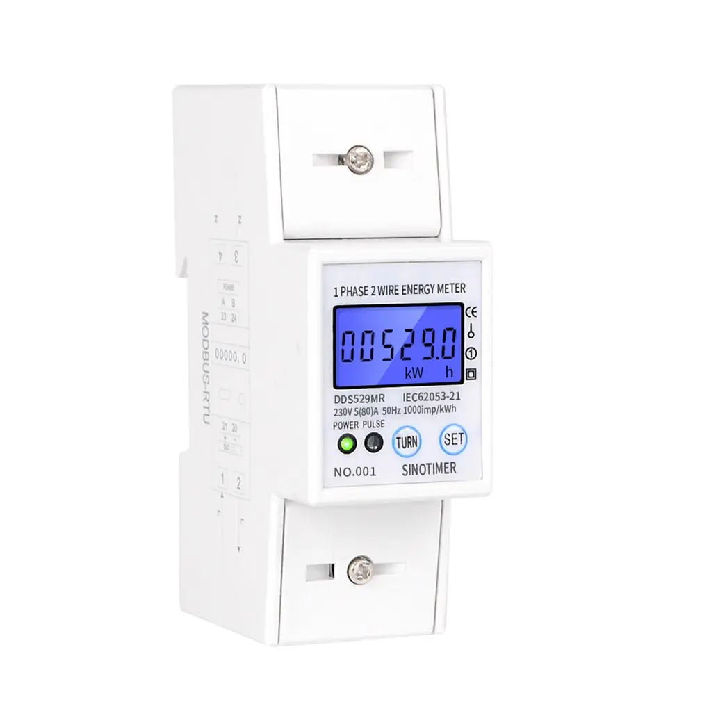RS485 AC 230V 5-80A Высокоточный Измеритель электрической энергии цифровой измеритель потребления электроэнергии с дисплеем напряжения тока