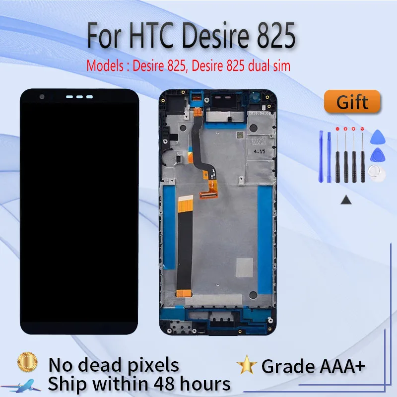 Для HTC Desire 825 ЖК-экран в сборе с передним сенсорным стеклом 5 дюймовый ЖК-дисплей