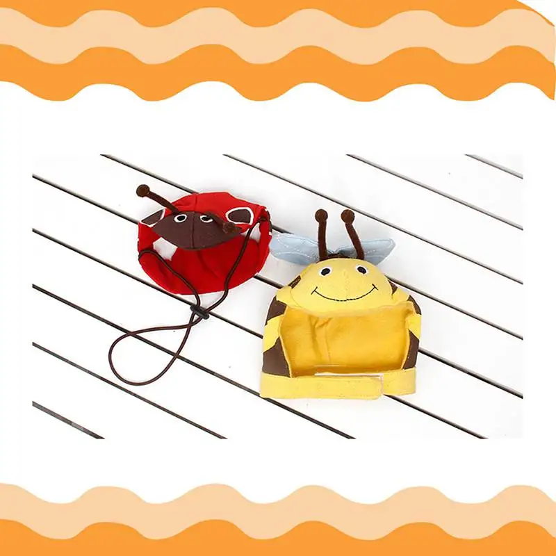 Pet Cat Hat Costume Bee Ladybug Hat Pet Cat Cosplay Clothes For Cat Costumes Small Dogs Kitten Party Costume Pet Clothes