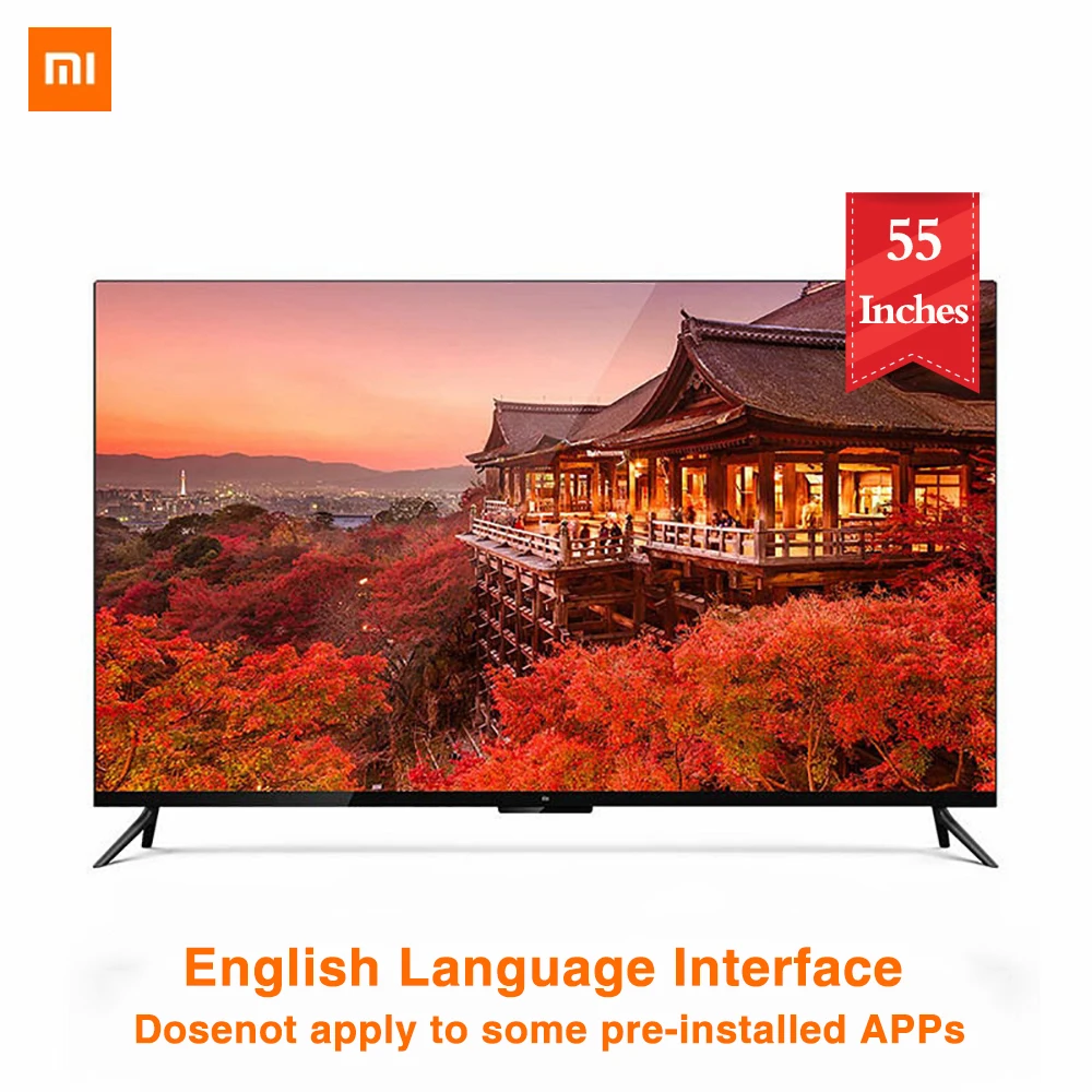  Xiaomi TV 4 55 Inches 4K Smart Ultra Thin TV with Wall Mounted and Desktop Ultra Narrow Metal Frame