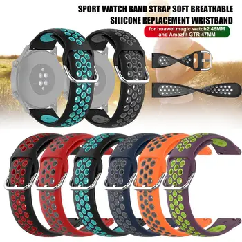 

Silicone Sports bands for Huawei Honor Amazfit GTR 47MM Band for Huawei Honor Watch 2 46MM soft Breathable strap
