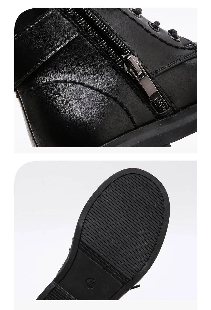 Kids Boots Kids New Winter Baby Boys Brand Short Boots Children Pu Leather Warm Shoes Girls Fashion Ankle Boots Black