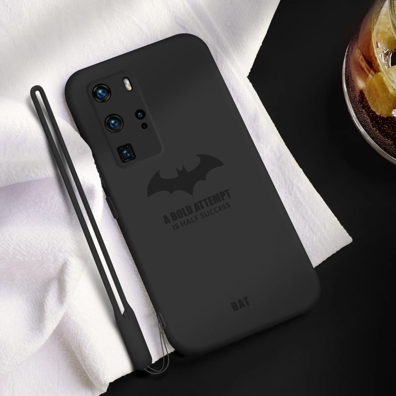 Shockproof Phone Case For Huawei P20 P30 P40 Lite Pro Plus Liquid Silicone Mate 20 30 Soft-Touch Silky Coque | Мобильные телефоны и