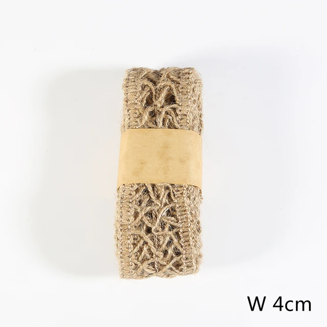 Burlap Flat Cords Hessian Vintage Rustic Hemp Jute Rope Christmas ...