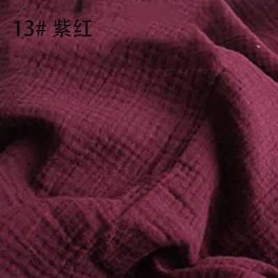 100*135 см тканевая драпировка хлопок и лен двойной марлевые креп ткань для детской одежды Женская юбка одежда для сна ткани - Цвет: bb380