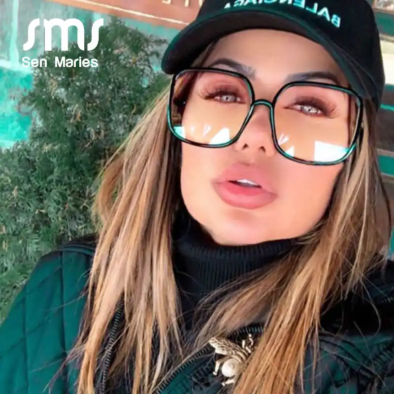 Oversize Square Anti blue Light Glasses 