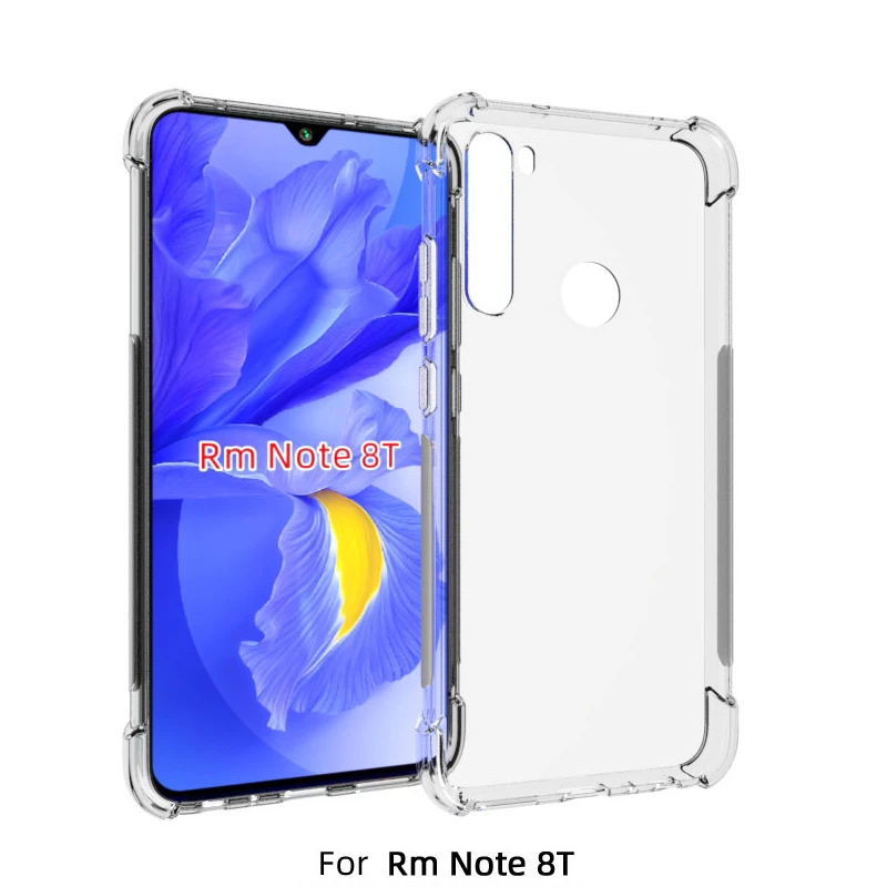 Чехол прозрачный для Xiaomi Redmi note 8T ударопрочный чехол четыре угла подушка