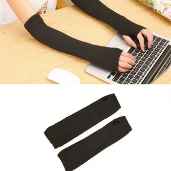 

1 Pair Autumn Winter Women Long Arm Warmers Knitted Solid Arm Sleeve Solid Long Knitted Fingerless Gloves Clothing Accessories