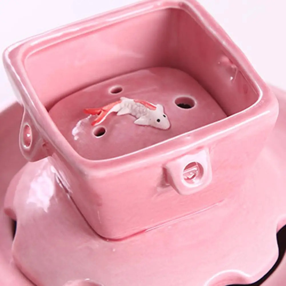 Умный керамический питательный питатель для кошек, автоматический циркулирующий питатель воды, питатель для домашних животных, диспенсер для воды, 3D фонтан, водосборник