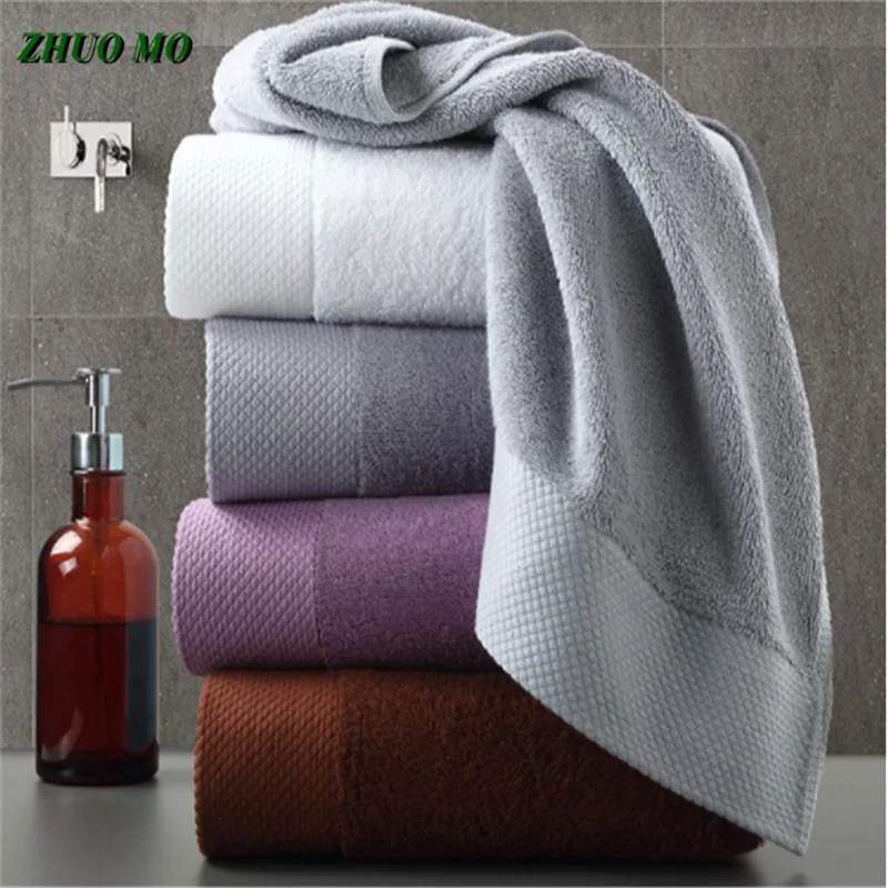 Large Size Luxury Hotel Towel Set Cotton Satin Bathroom Shower Adults Home Gift Sauna Beach 80*160cm
