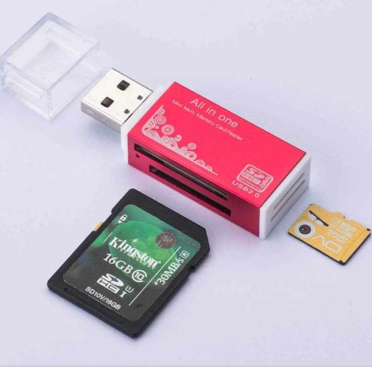Устройство для чтения карт SD/SDHC MMC/RS MMC TF/MicroSD MS/MS PRO/MS DUO|Картридеры| |