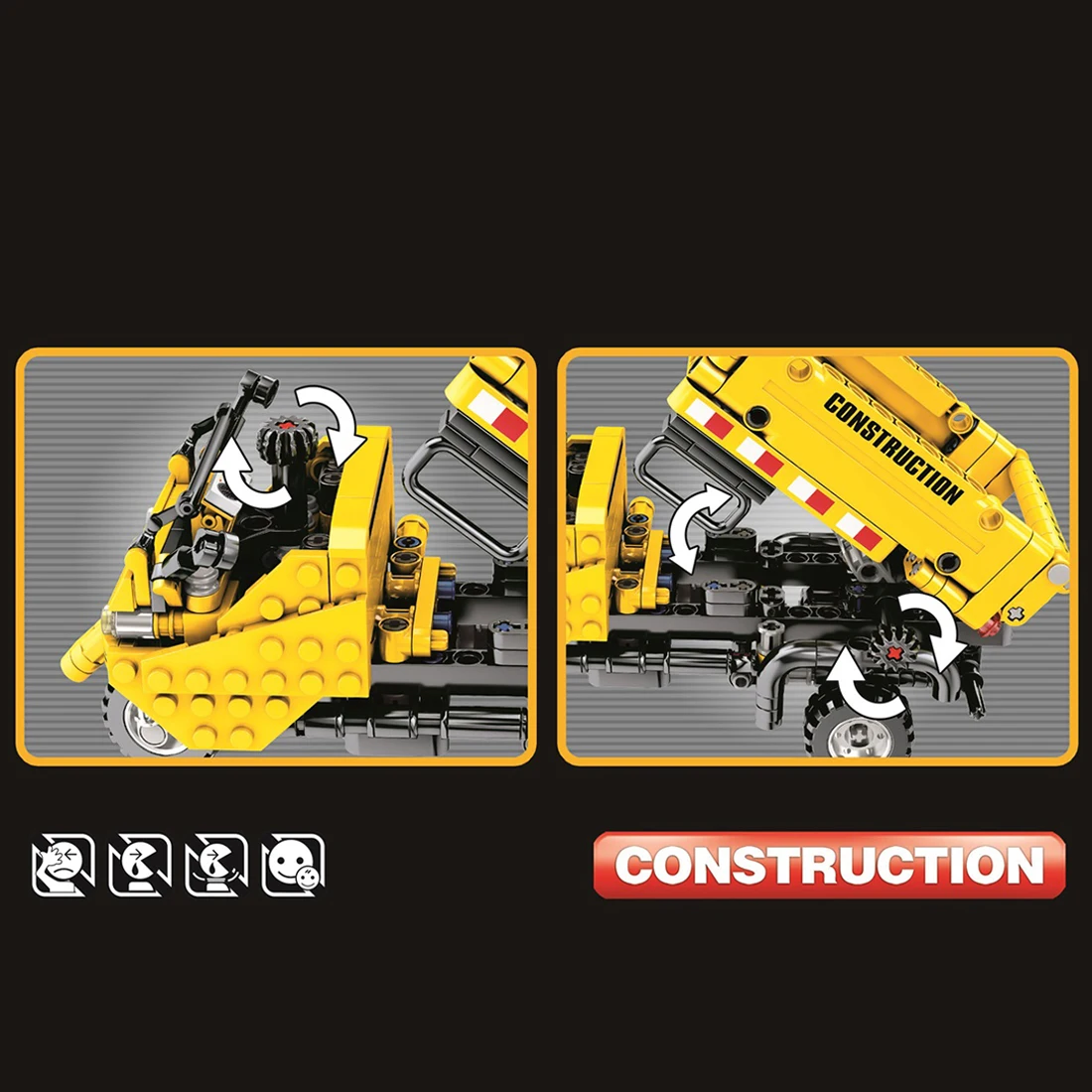 491Pcs Set Technic City Engineering Vehicle Shifeng Tricycle Building Blocks 3