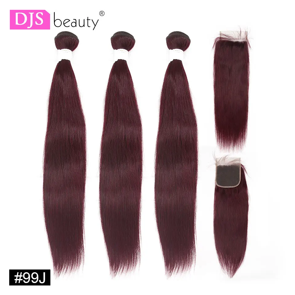 Предварительно окрашенные человеческие волосы в пучках с застежкой 1B/4