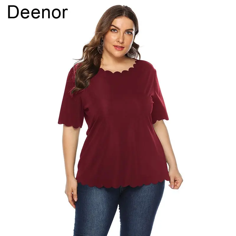 Рисунок 5 - Женская летняя Однотонная футболка Deenor