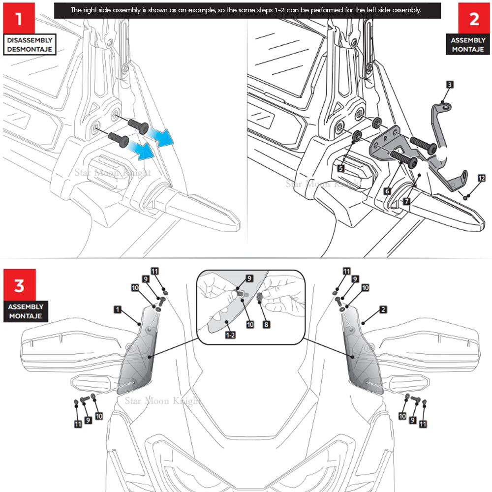 protetor lateral de para honda crf crfl africa twin adventure sports