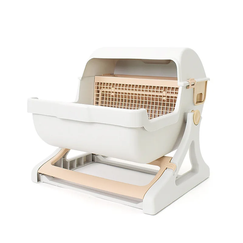 Portable Pet Supplies Factory Direct Sale Extra Large Semi-automatic Cat Toilet Pet Toilet Semi-closed Cat Litter Box Automatic Portable Pet Supplies Factory Direct Sale Extra Large Semi-automatic Cat Toilet Pet Toilet Semi-closed Cat Litter Box Automatic