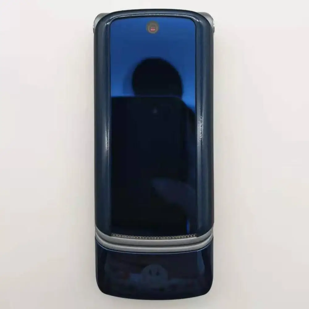 Разблокированный Motorola Krzr K1 флип GSM Bluetooth MP3 FM радио Мобильный телефон - Цвет: Синий