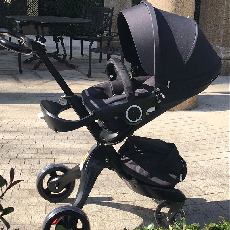 Baby Stroller 2 in 1 High Landscape Kids Pram Folding Carriage Black Newborn Stroller Car Baby Cart Luxury Pushchairs For Infant