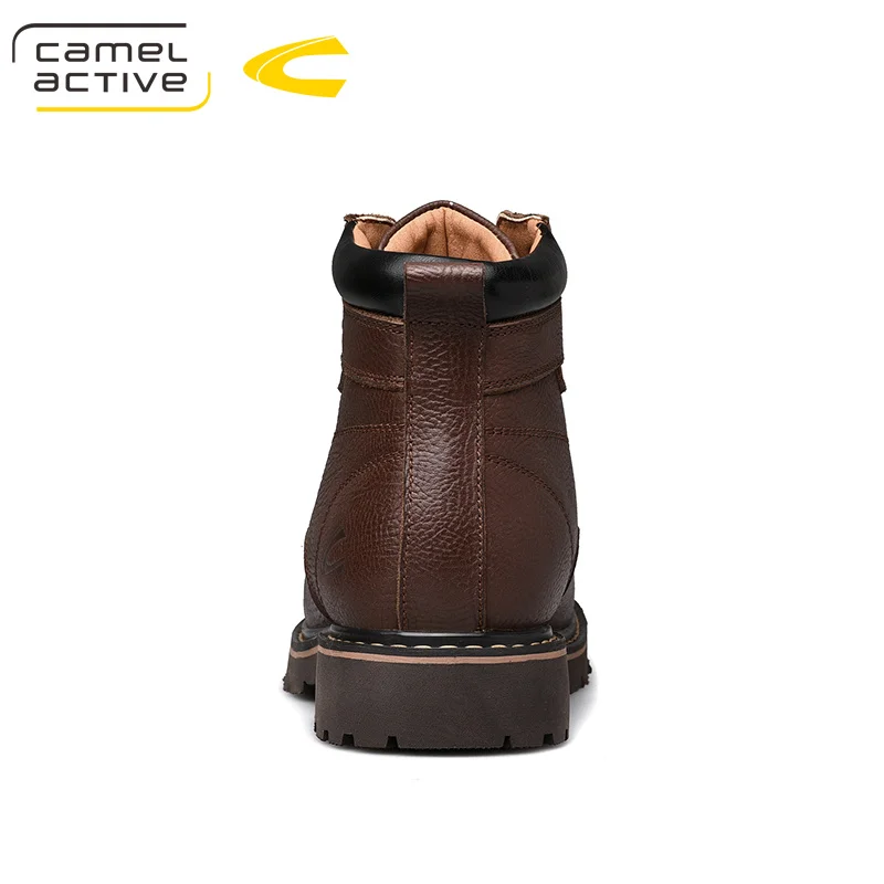 Camel/Новинка; мужские ботинки для активного отдыха; сезон осень-зима; ботинки из натуральной кожи; обувь унисекс на шнуровке; ботильоны на резиновой подошве