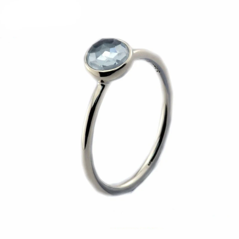 12 Months Birthstone Crystal Rings for Women 925 Sterling Silver Jewelry Birthday Women Rings Fashion Pave Stone Girl Ring Gifts - Цвет основного камня: 3