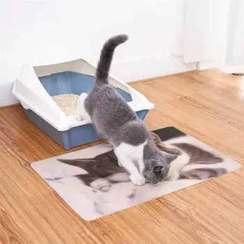 

Household Dog Mat Pet Sleeping Mat PVC Cat Litter Mat Pet Litter Trapper Kitty Mat Lightweight Cat Dog Urine Mat Feeding Pad